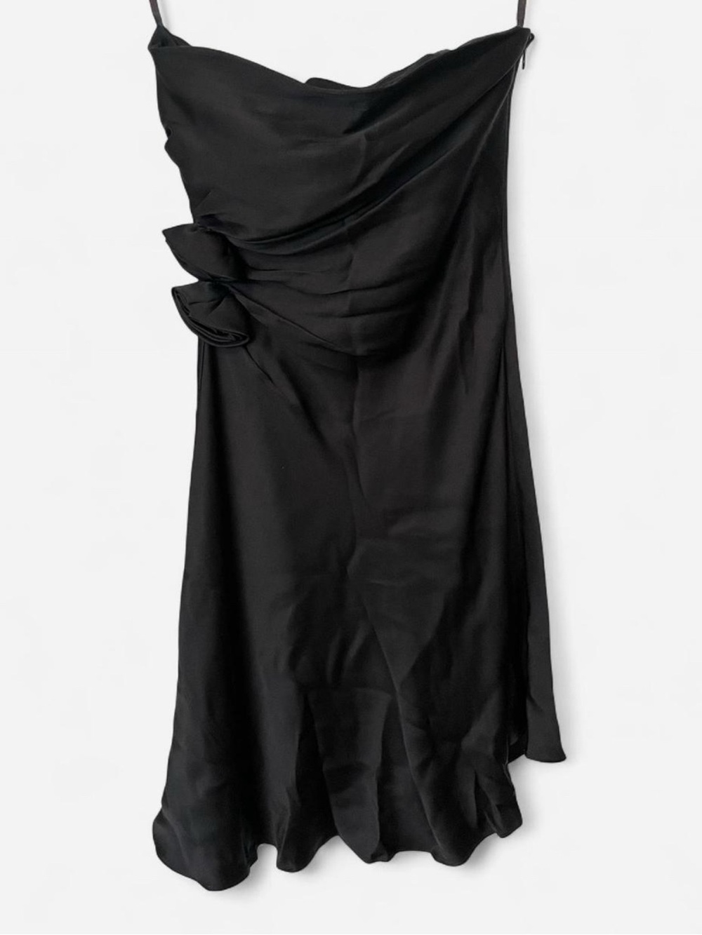 Banana Republic Black Satin silk Strapless Dress
